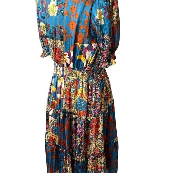 Stellah Floral patchwork print midi dress, size Extra Small - Picture 5 of 15